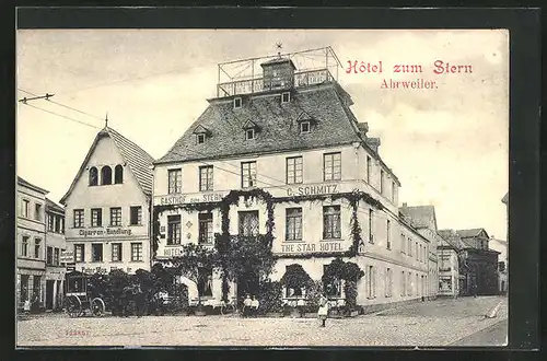 AK Ahrweiler, Hotel Zum Stern von C. Schmitz, Cigarren-Handlung