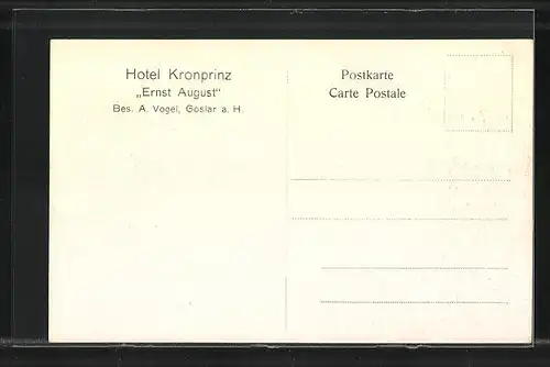 AK Goslar a. H., Hotel zum Kronprinz