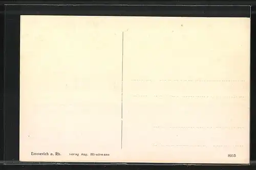 AK Emmerich a. Rh., Steinstrasse mit Kirchblick