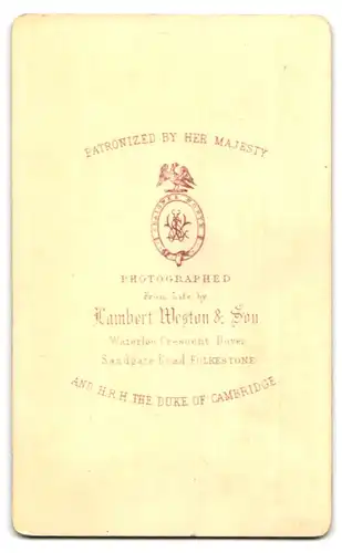 Fotografie Lambert Weston & Son, Dover, 18 Waterloo Crescent, Portrait charmanter Mann mit Schnurrbart im Jackett