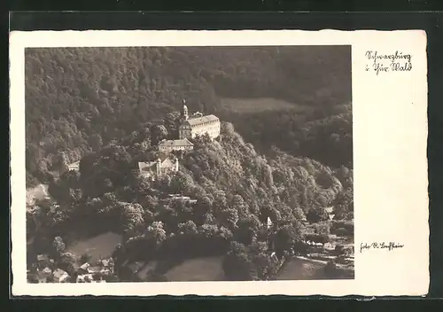 AK Schwarzburg i. Thür. Wald, Schloss, Fliegeraufnahme