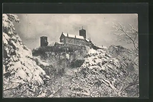 AK Eisenach, Die Wartburg im Winter