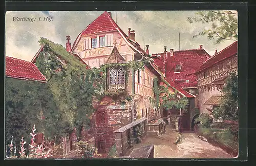 AK Eisenach, Wartburg, erster Hof