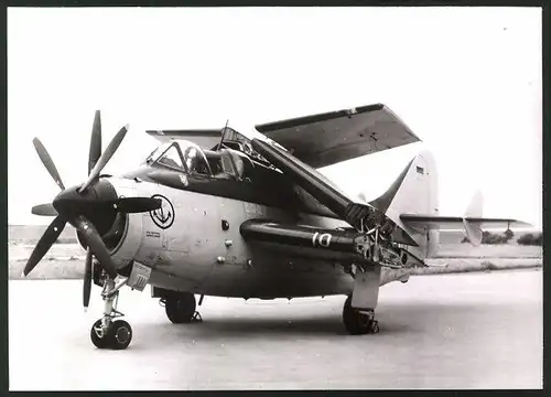 Fotografie Flugzeug VFW Fokker, Experimental-Flugzeug mit Klapptragflächen & Doppelpropeller