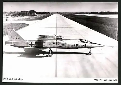 Fotografie Flugzeug EWR VJ 101, Prototyp Seitenansicht