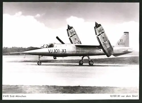 Fotografie EWR VJ 101, Flugzeug-Prototyp kurz vor dem Senkrechtstart