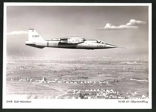 Fotografie Flugzeug EWR VJ 101, Prototyp im Überlandflug