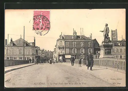 AK Auxerre, Le Pont Paul-Bert et la Rue du Pont