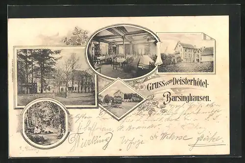 AK Barsinghausen, Deisterhotel, Speisesaal, Garten