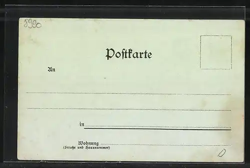 Mondschein-Lithographie Lindau i. B., Hafeneinfahrt