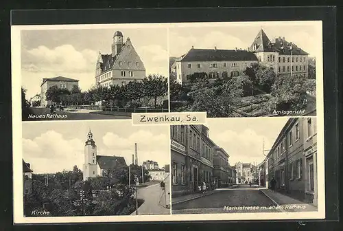 AK Zwenkau, Neues Rathaus, Kirche