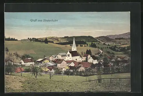 AK Stiefenhofen, Blick auf das Dorf