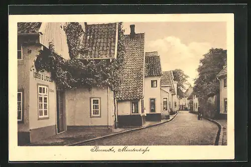 AK Bramsche, Alte Häuser in der Münsterstrasse