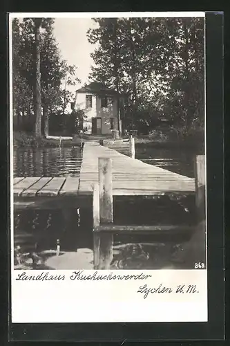 Foto-AK Lychen, ca. 1940, Hotel-Landhaus Kuckuckswerder