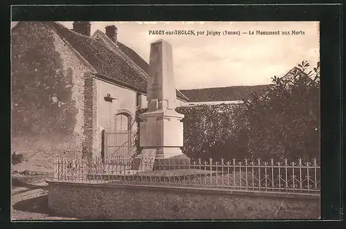 AK Paroy-sur-Tholon, Le Monument aux Morts