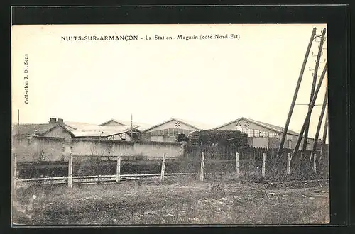 AK Nuits-sur-Armancon, La Station-Magasin cote Nord-Est