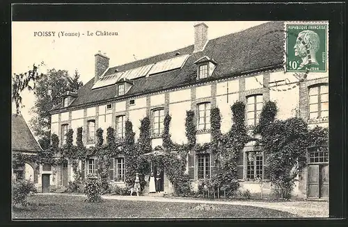 AK Foissy-sur-Vanne, Le Chateau, Aussenansicht des Schlosses