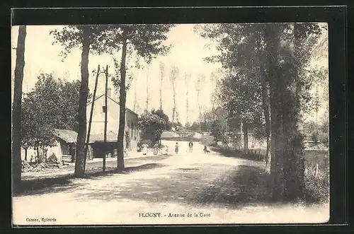 AK Flogny, Avenue de la Gare