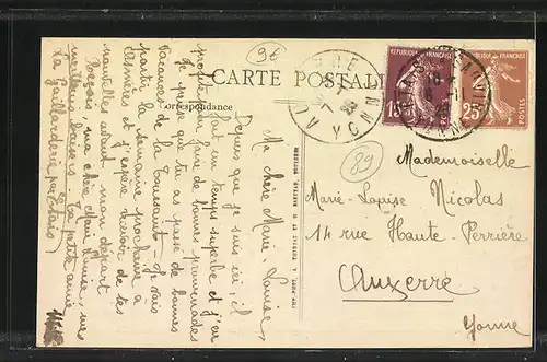 AK Etais-la-Sauvin, Vue Generale, Cote Est