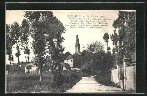 AK Escolives, Entree du Pays, L`Eglise