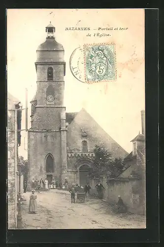 AK Bazarnes, Portrail et tour de l`Eglise