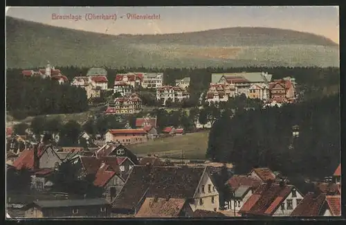 AK Braunlage im Oberharz, Blick auf das Villenviertel