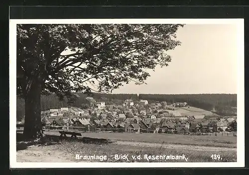 AK Braunlage im Harz, Ortsansicht von der Rosentalbank aus
