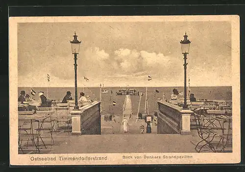 AK Timmendorferstrand, Blick von Denkers Strandpavillon