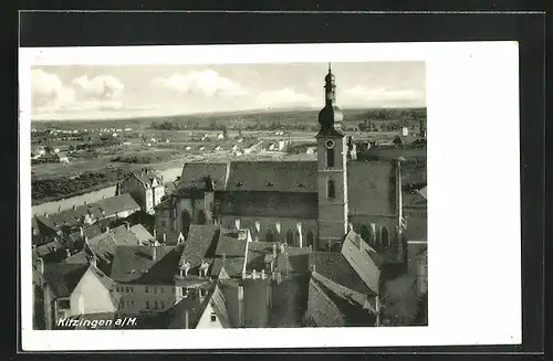 AK Kitzingen a. M., Teilansicht mit Kirche