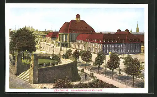 AK Dortmund, Hauptbahnhof mit Freistuhl