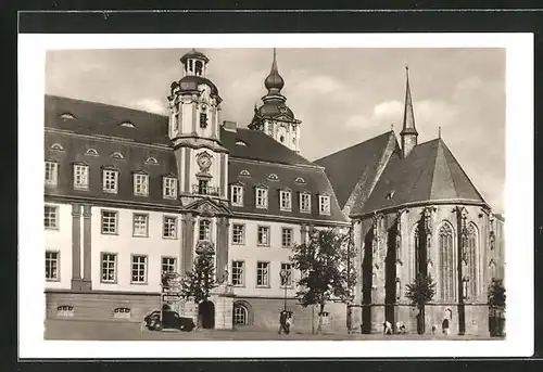 AK Weissenfels / Saale, Rathaus mit Kirche