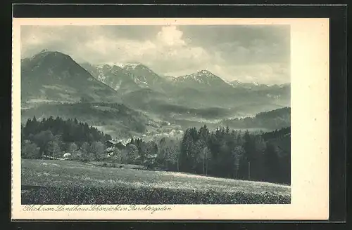 AK Berchtesgaden, Panoramablick vom Landheim Schönsicht