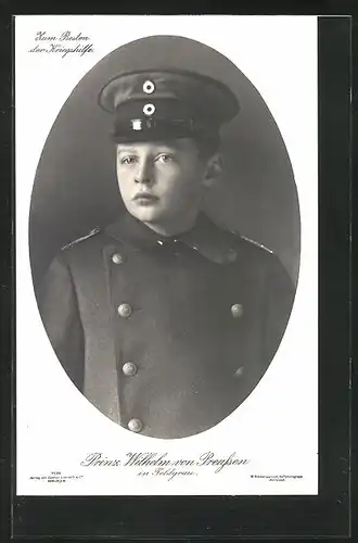AK Prinz Wilhelm in eleganter Uniform