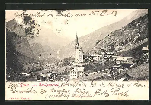 AK Heiligenblut, Gesamtansicht mit Kirche