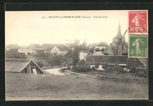 AK Savigny-en-Terre-Plaine, Vue Générale