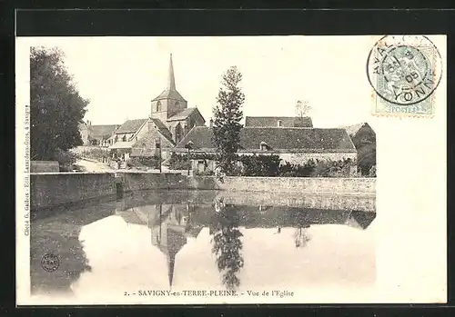 AK Savigny-en-Terre-Plaine, Vue de l'Eglise