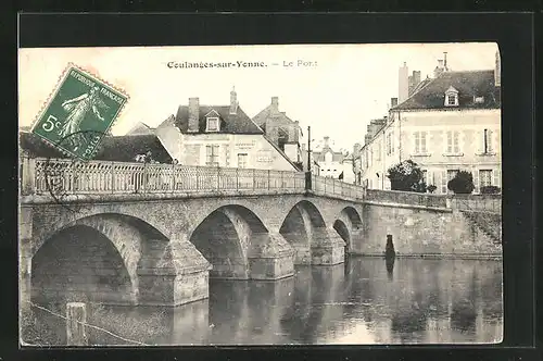 AK Coulanges-sur-Yonne, le Pont