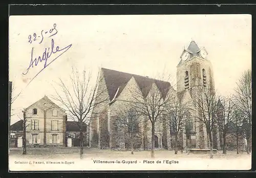 AK Villeneuve-la-Guyard, Place de l'Eglise