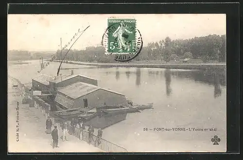 AK Pont-sur-Yonne, l'Yonne an aval