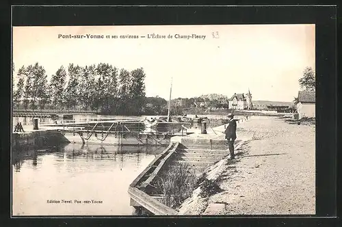 AK Pont-sur-Yonne, l'Écluse de Champ-Fleury