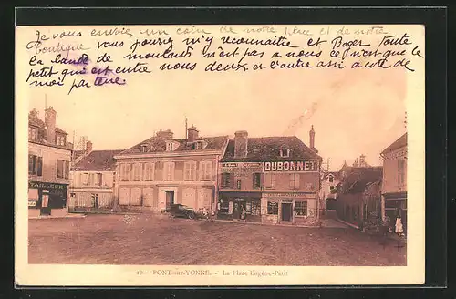 AK Pont-sur-Yonne, la Place Eugéne-Petit