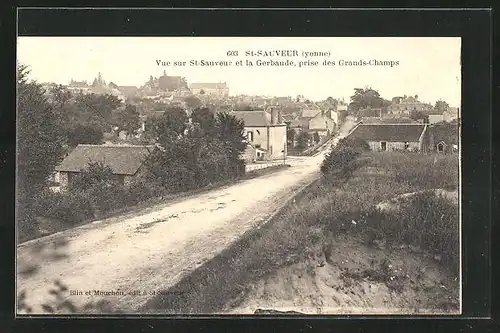 AK Saint-Sauveur, vue sur Saint-Sauveur et la Gerbaude, prise des Grands-Champs