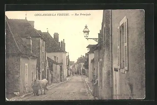 AK Coulanges-la-Vineuse, Rue Principale