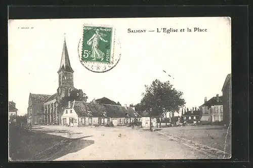 AK Saligny, l'Eglise et la Place
