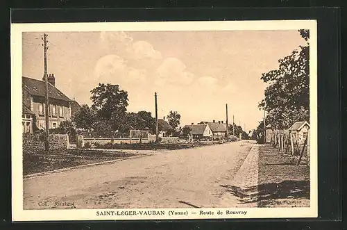 AK Saint-Léger-Vauban, Route de Rouvray