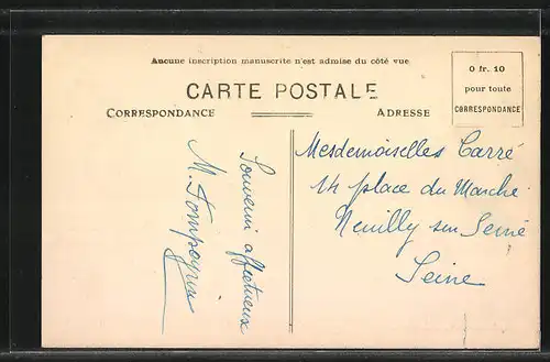 AK Saint-Fargeau, Vue sur la Professionnelle prise du Beffroi