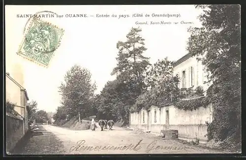 AK Saint-Martin-sur-Ouanne, Entrée du pays