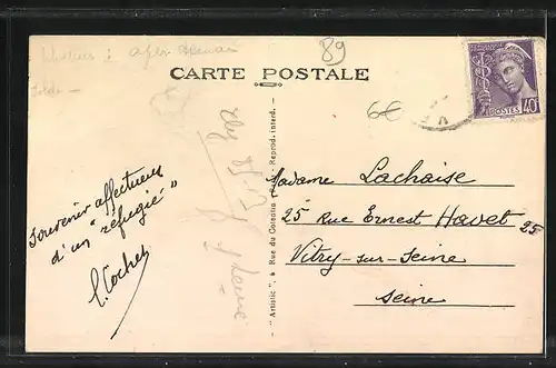 AK Etigny, L`Eglise et le vieux cimetiere