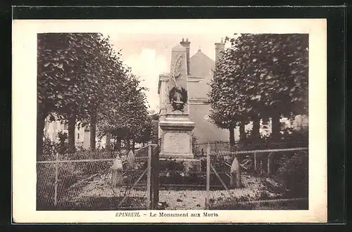 AK Epineuil, Le Monument aux Morts