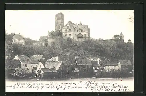 AK Cransberg / Taunus, Schloss und Restaurant Walter